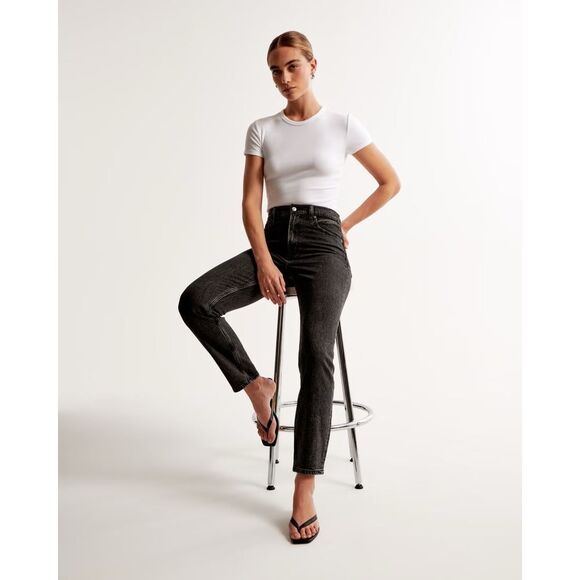 Abercrombie & Fitch Gray Straight Leg Jeans - Picture 6 of 7